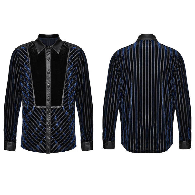 Punk Rave WY-1593CCM Gothic black Military Mens Shirt - Image 16
