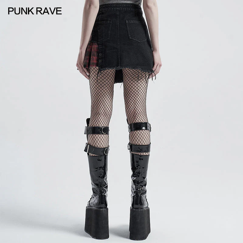 WQ-493BQF Punk rough short skirt - Image 3