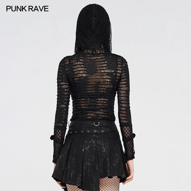 WT-628TCF Punk see-through printed T-shirt - Image 3