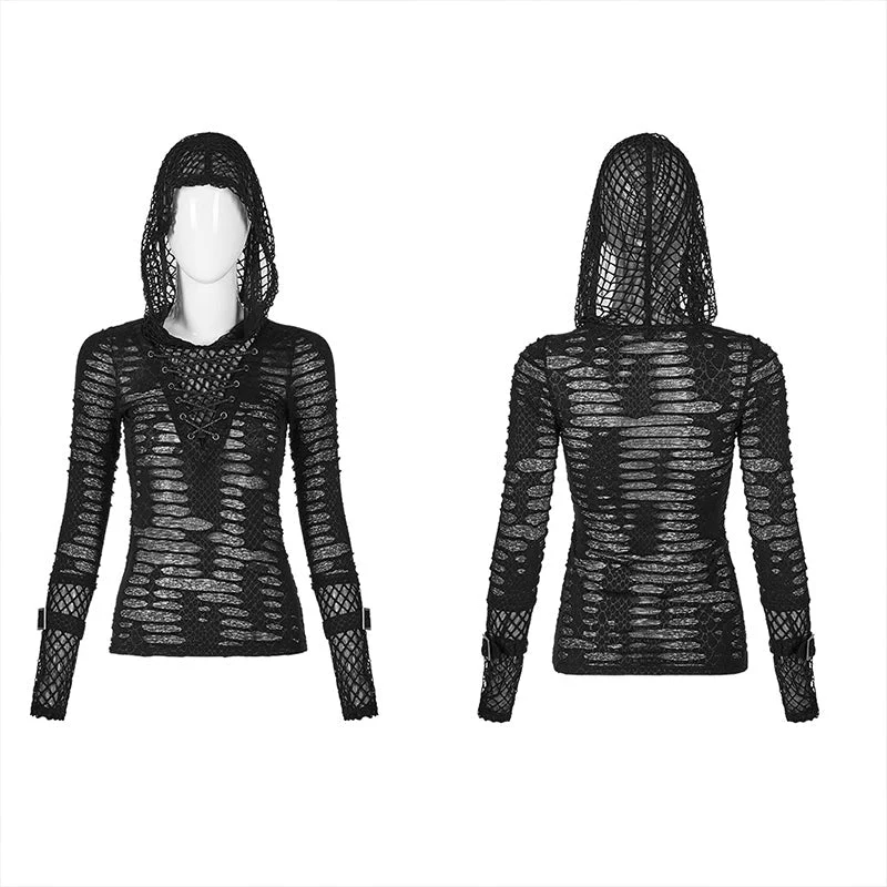 WT-628TCF Punk see-through printed T-shirt - Image 4