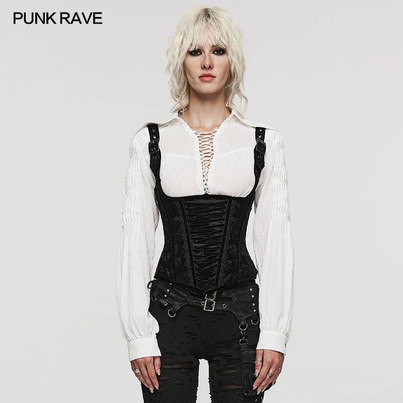 WS-556YDF PUNK Sexy Hollow Waist Corset - Image 6