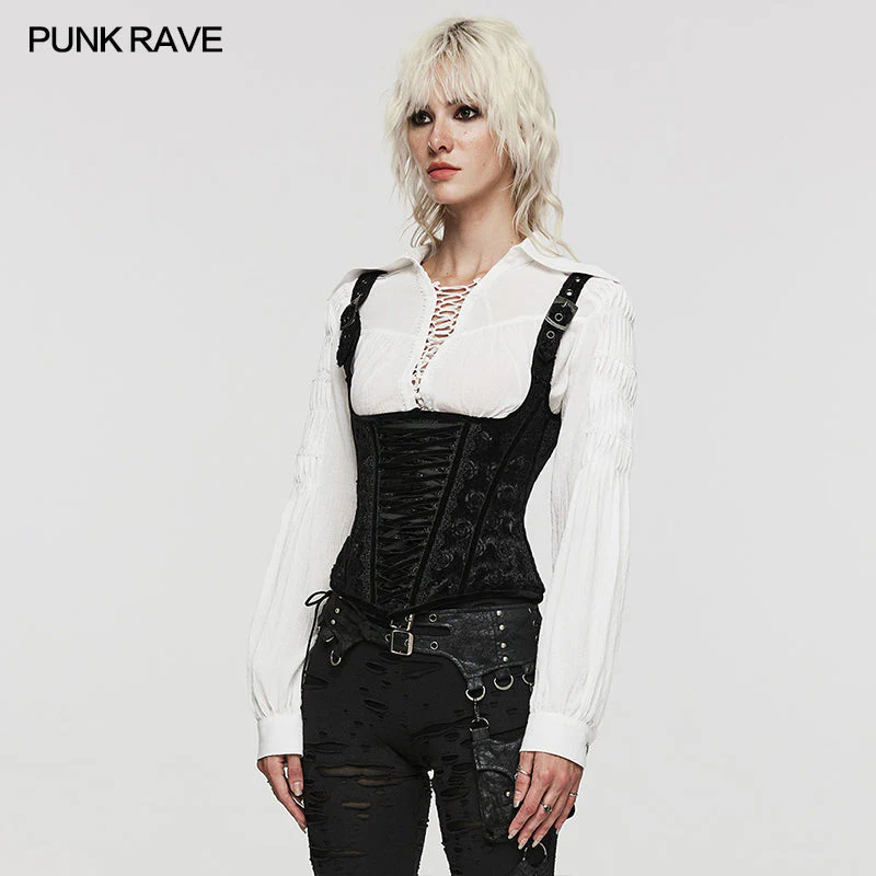WS-556YDF PUNK Sexy Hollow Waist Corset - Image 7
