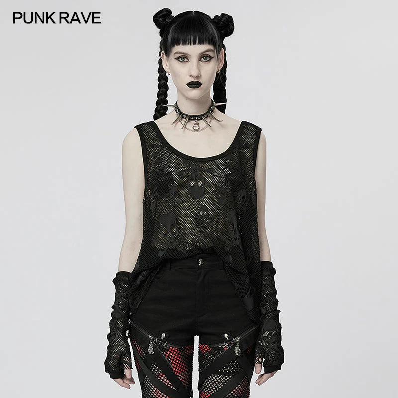 WT-759DQF PUNK Skull Tank Top