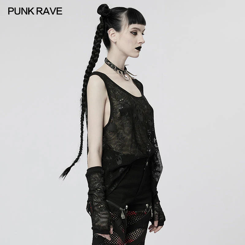 WT-759DQF PUNK Skull Tank Top - Image 2