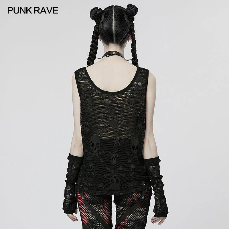 WT-759DQF PUNK Skull Tank Top - Image 3