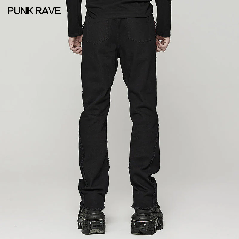 WK-553XCM Punk spider mesh pants - Image 3