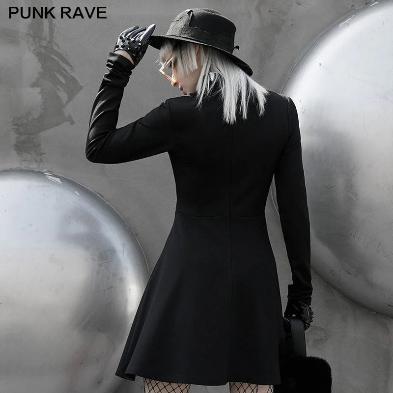 OPQ-917LQF PUNK Stand Collar Dress - Image 3