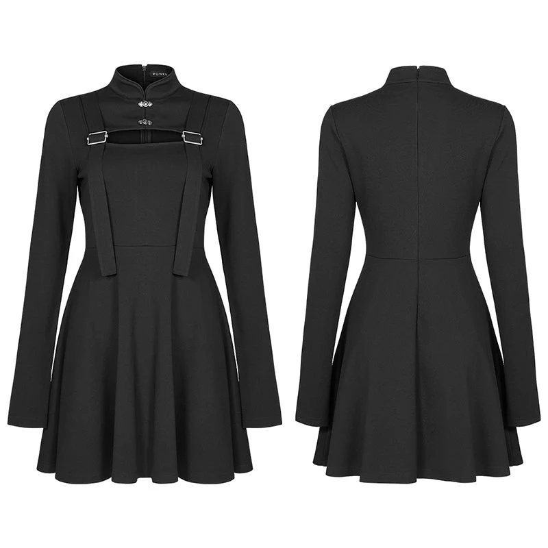 OPQ-917LQF PUNK Stand Collar Dress - Image 4