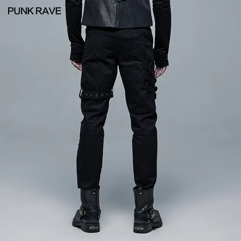 WK-469XCM Punk Straight Long Pants - Image 3