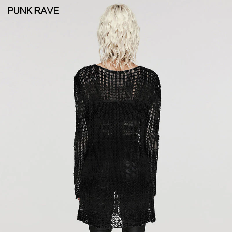 WM-077KMF Punk striped cardigan sweater - Image 7