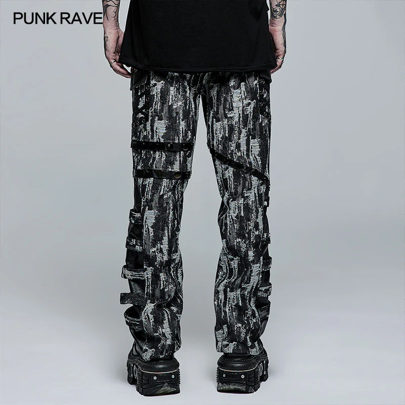 WK-496DQM Punk Stylish Straight Trousers - Image 8