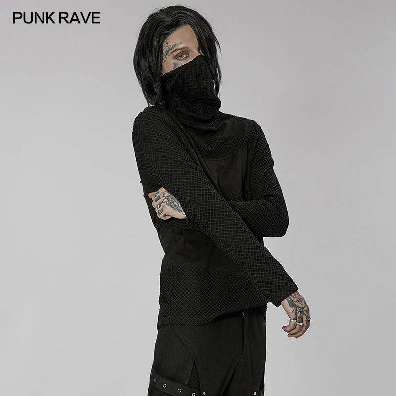 WT-743TCM Goth one-piece masked long sleeve T-shirt - Image 3
