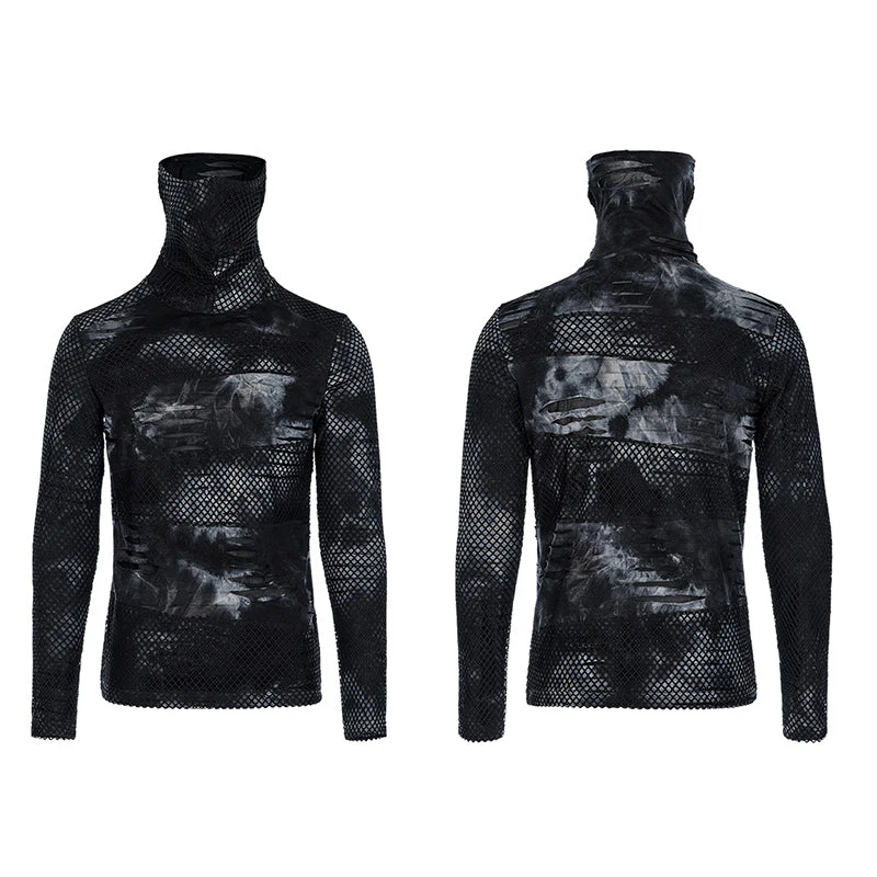 WT-743TCM Goth one-piece masked long sleeve T-shirt - Image 9