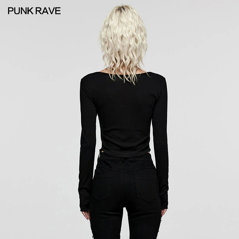 Punk Unique irregular Daily T-shirt - Image 3