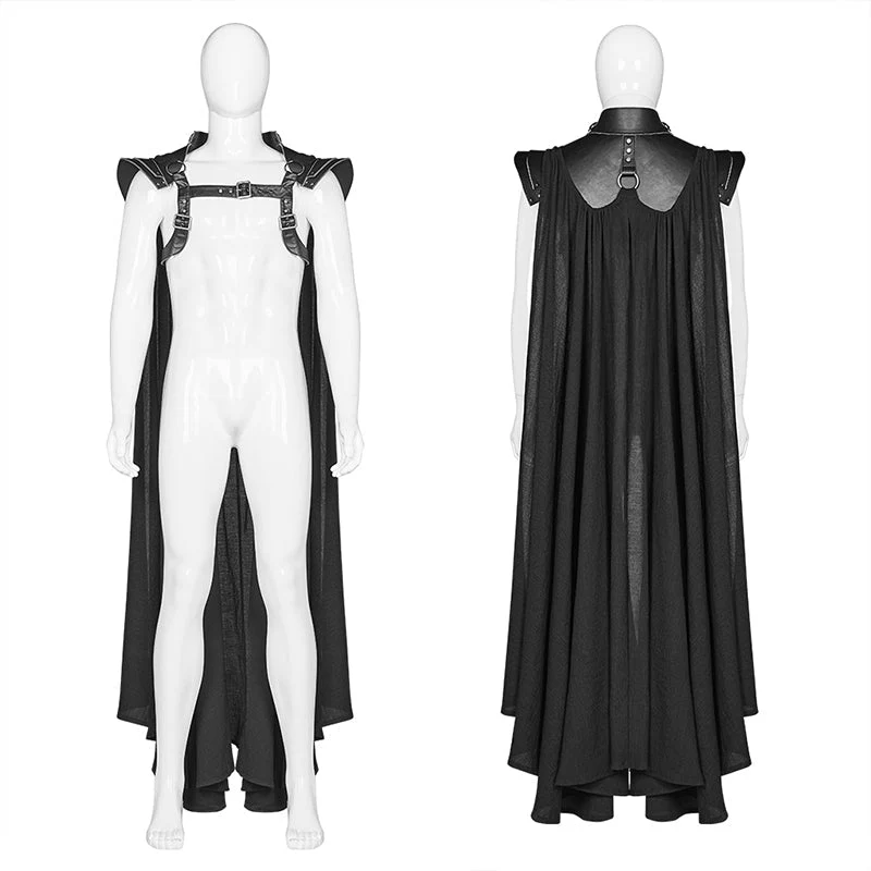 WY-1106 Punk Warrior Cloak Armor Long Coat - Image 4