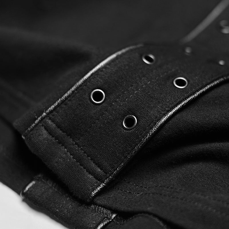 PQ-178 Series Dark Minimal Spell Leather Long Sleeves Punk Dress - Image 5
