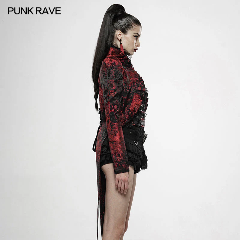 WY-1139LCF Red night swallowtail coat - Image 2