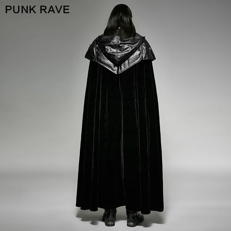 Y-693 Retro Delicate Long Gothic Trench Coats With Hoody - Image 3