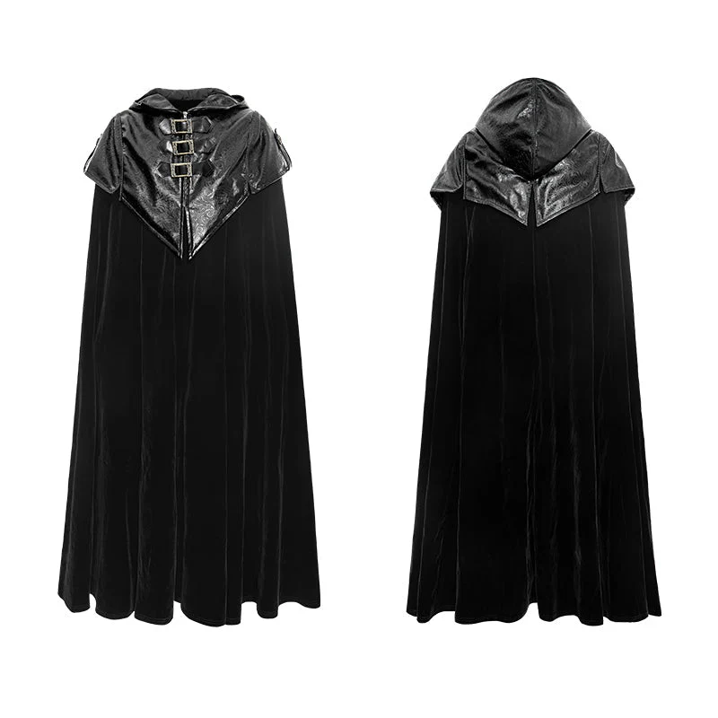 Y-693 Retro Delicate Long Gothic Trench Coats With Hoody - Image 4