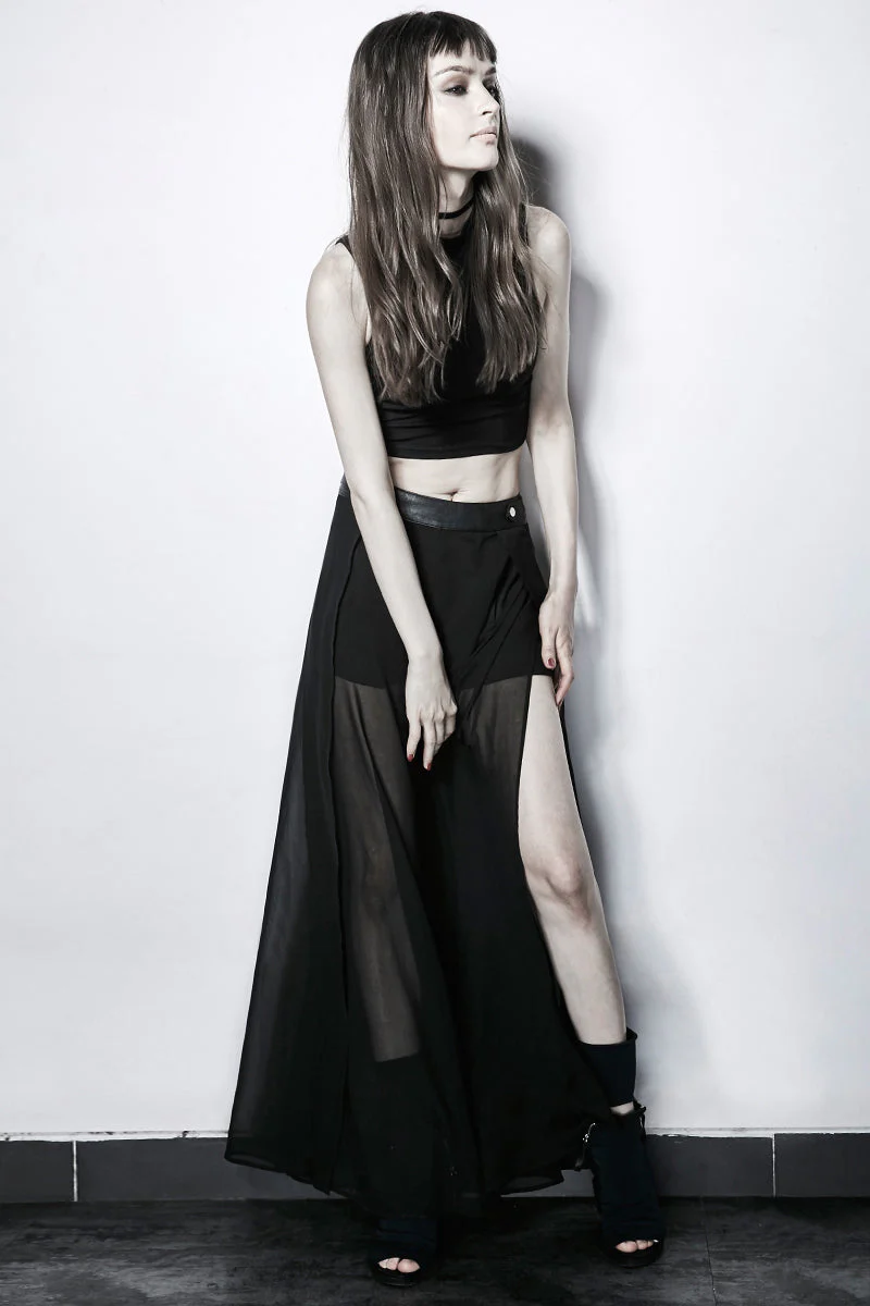 PT-102 Roll Dark Small Stand Collar Cross Minimalist Punk Vest - Image 6