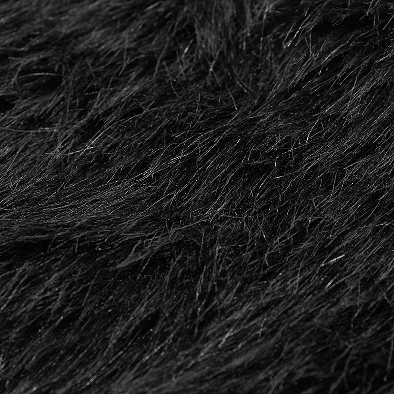 WY-920 Royal Alliance Warlord Punk Mottled Textures Thick Long Coat With Removable Faux Fur Collar - Image 5