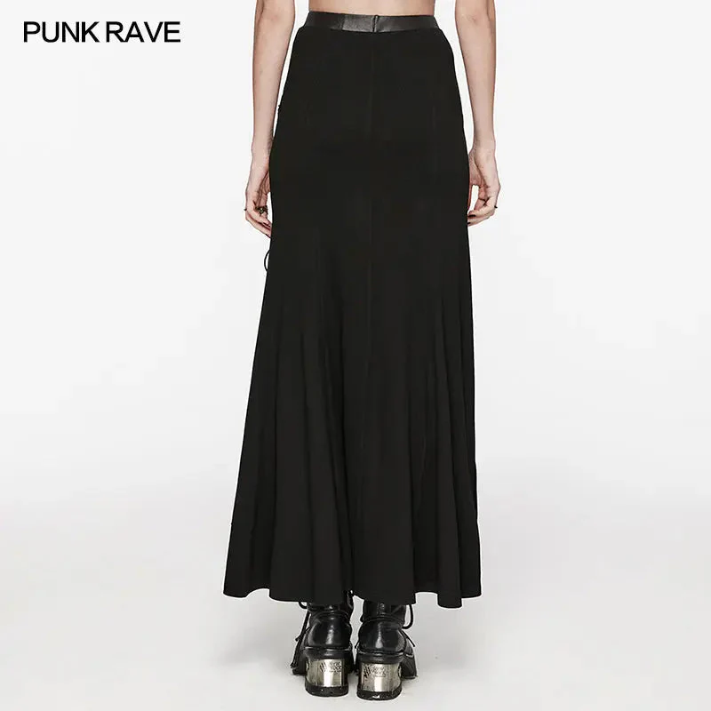 See-Through WQ-696BQF Sexy Mesh Rope Slit Punk Skirt - Image 8