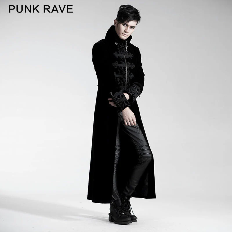 Y-401 Sexy Formal Zip-up Long Gothic Coat For Women - Image 2