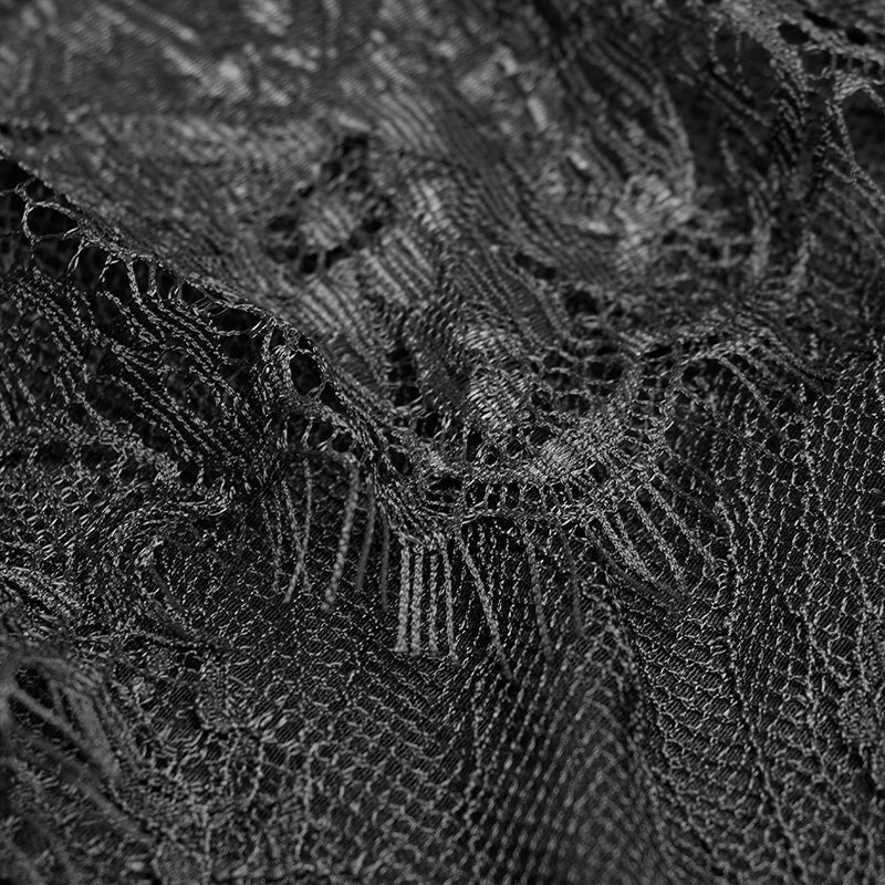 OPT-255 Sexy Gothic Two Wear Off Shoulder Strap Lace Shirt - Image 5