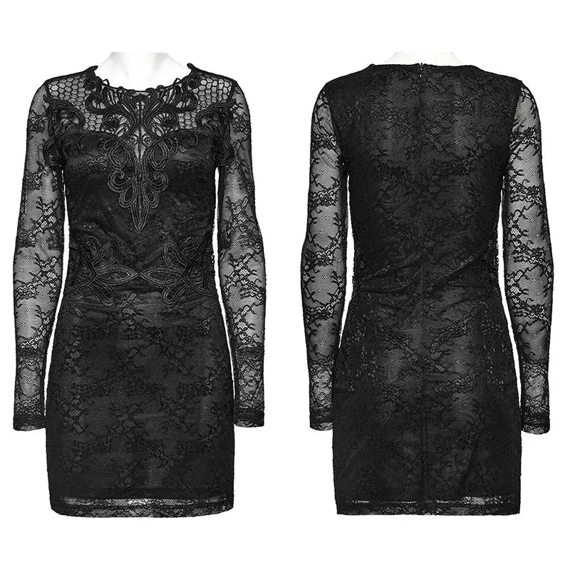Sexy Mystery WQ-698LQF Goth Formal Party Elegant Lace Dress - Image 9