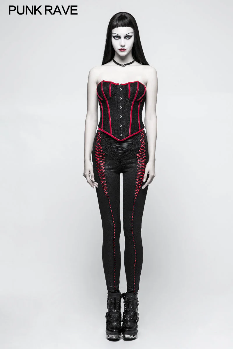Y-779 Sexy Woven Bat Adjustable Gothic Accessories Corset For Women - Image 11