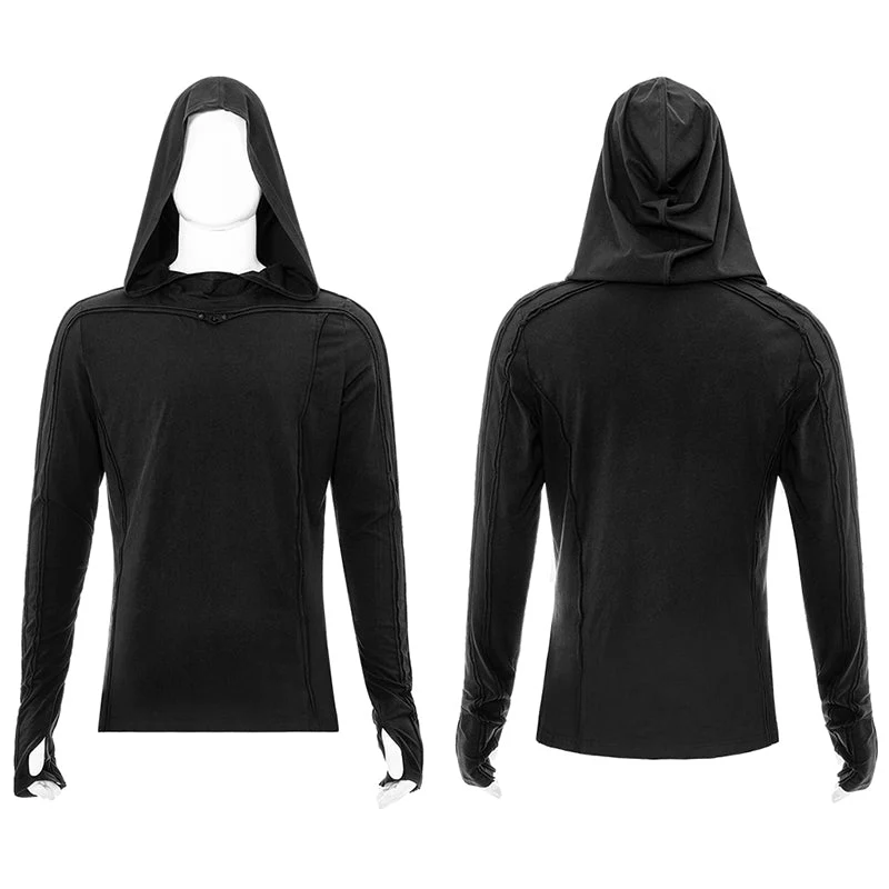 WT-637TCM Simple dark long sleeve T-shirt - Image 4