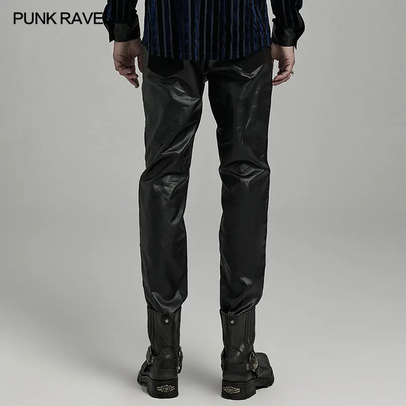 Slim Fit Casual WK-626XCM Tight Mens Punk Gloomy Pants - Image 3