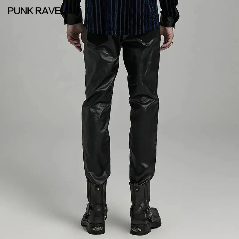 Slim Fit Casual WK-626XCM Tight Mens Punk Gloomy Pants - Image 7