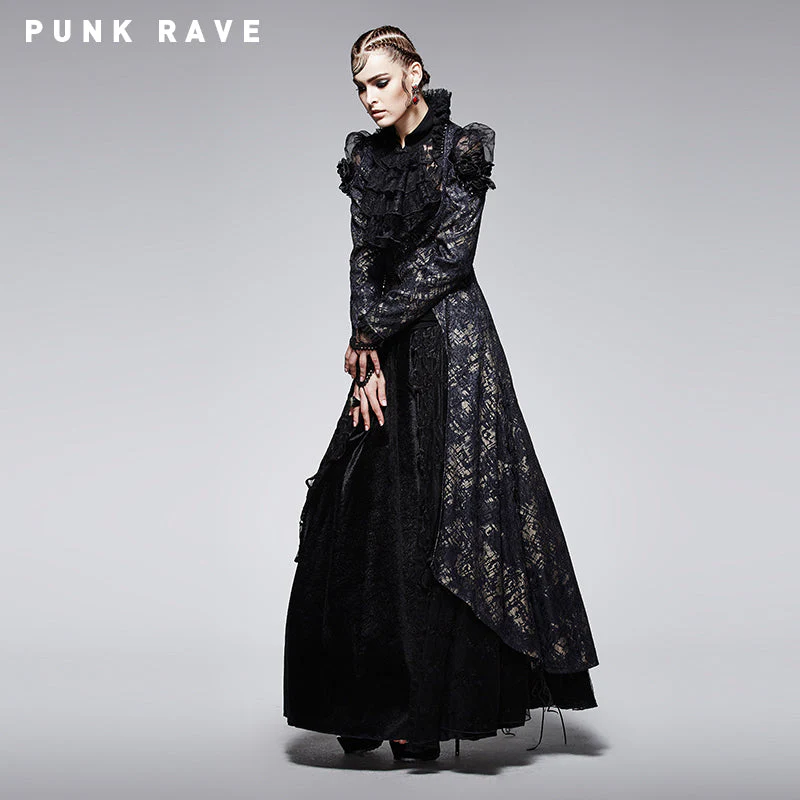 Y-567 Soft Lace Branded Gothic Dresses With Swallow Tail - Image 3