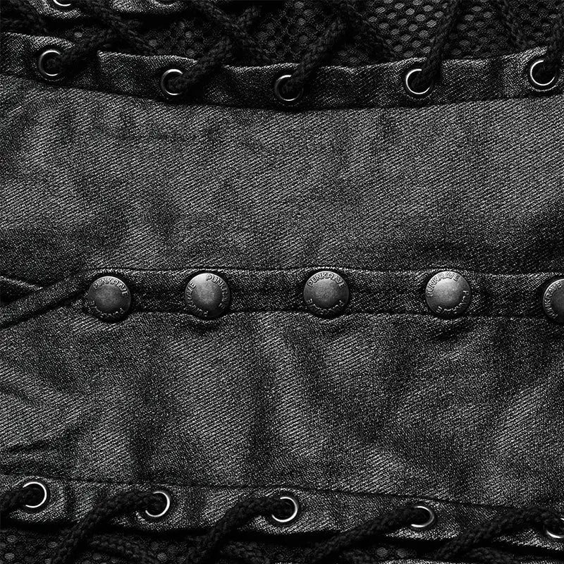 Split Eyelet WY-1534SYF Sexy Hollow Out Vest Shaper Top - Image 10