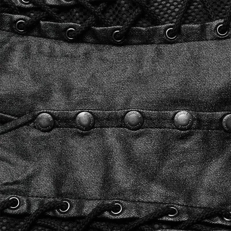 Split Eyelet WY-1534SYF Sexy Hollow Out Vest Shaper Top - Image 5