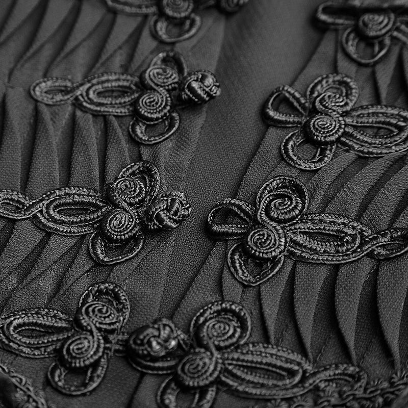 Y-639 Spring Christmas Attractive Gothic Shirt With Plate Buttons - Image 5