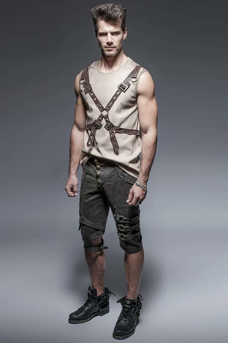 K-242 Spring Unique Designs black Rock Slim Punk Pants - Image 6