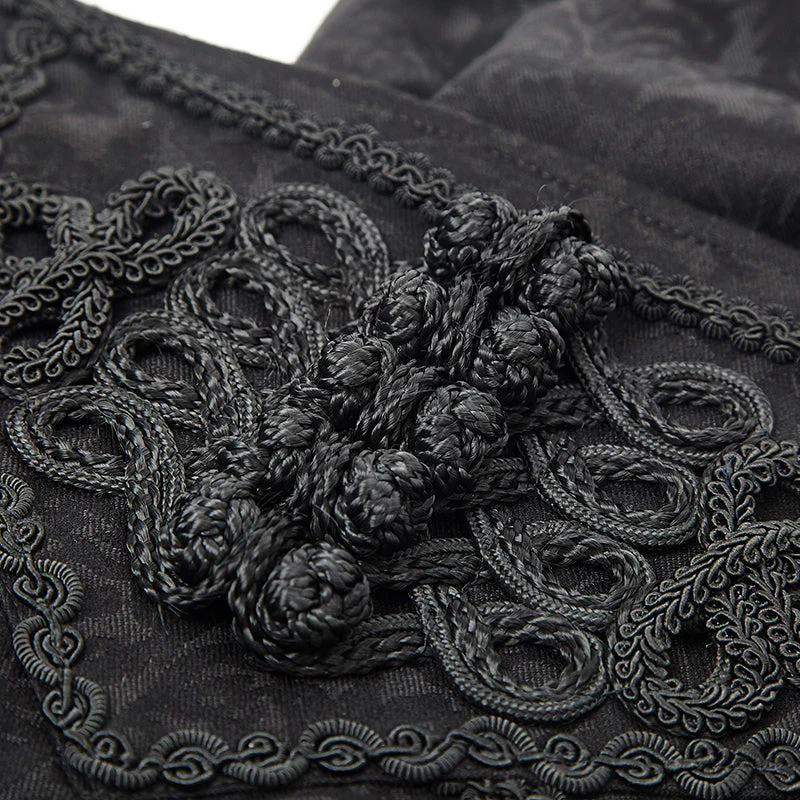 K-243 Spring Vintage Button Slim Feet Gothic Pants - Image 5