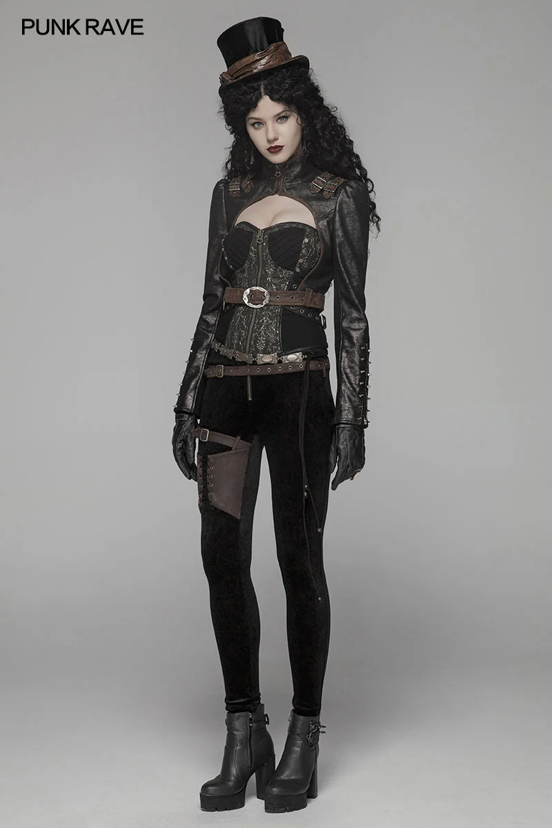WK-374 Steam Punk Leggings Women Personalized Pants - Image 12