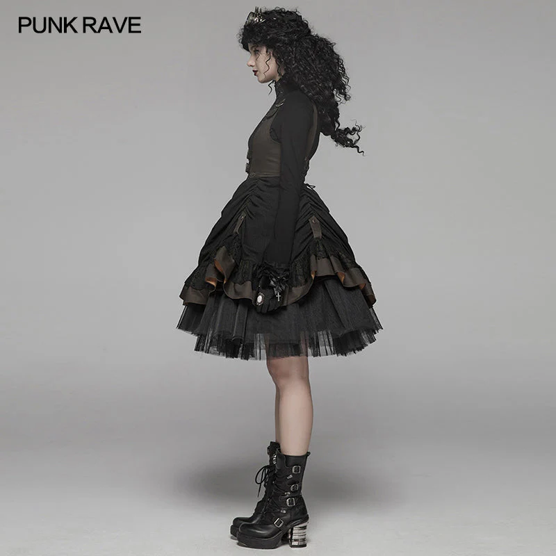 WQ-424 Steam Punk Lolita Dress With Lace-up Back - Image 2