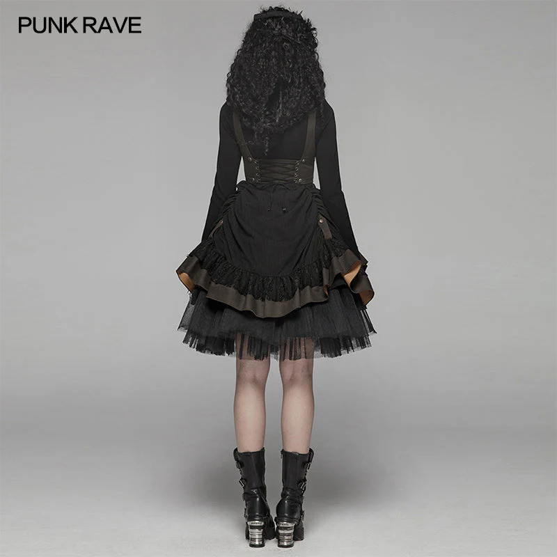 WQ-424 Steam Punk Lolita Dress With Lace-up Back - Image 3