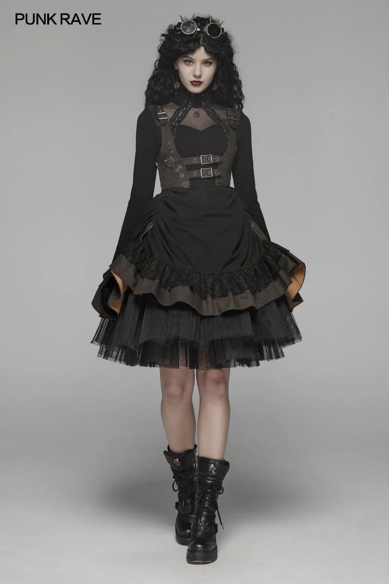 WQ-424 Steam Punk Lolita Dress With Lace-up Back - Image 6