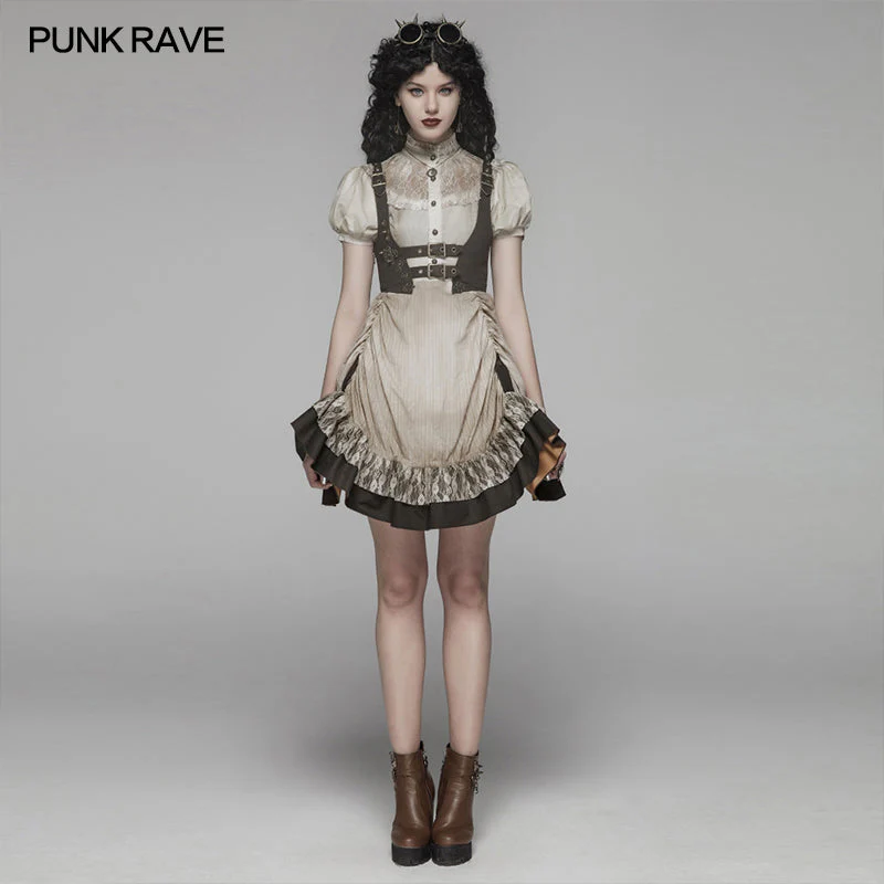 WQ-424 Steam Punk Lolita Dress With Lace-up Back - Image 7