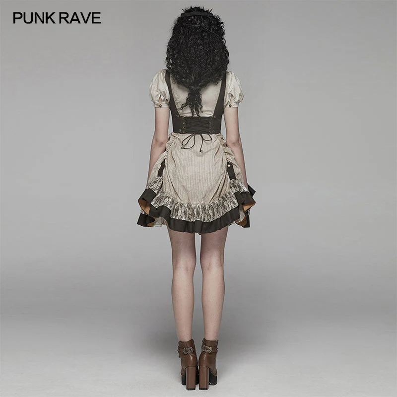 WQ-424 Steam Punk Lolita Dress With Lace-up Back - Image 9