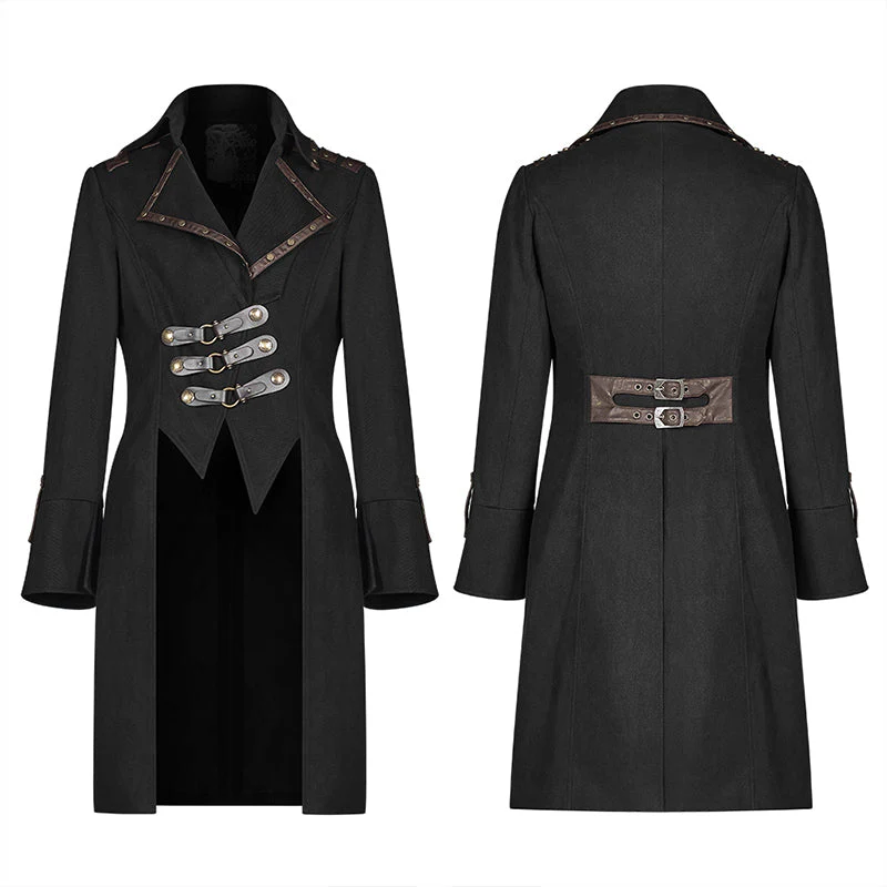 WY-1095XDM Steam Punk Long Coat - Image 3