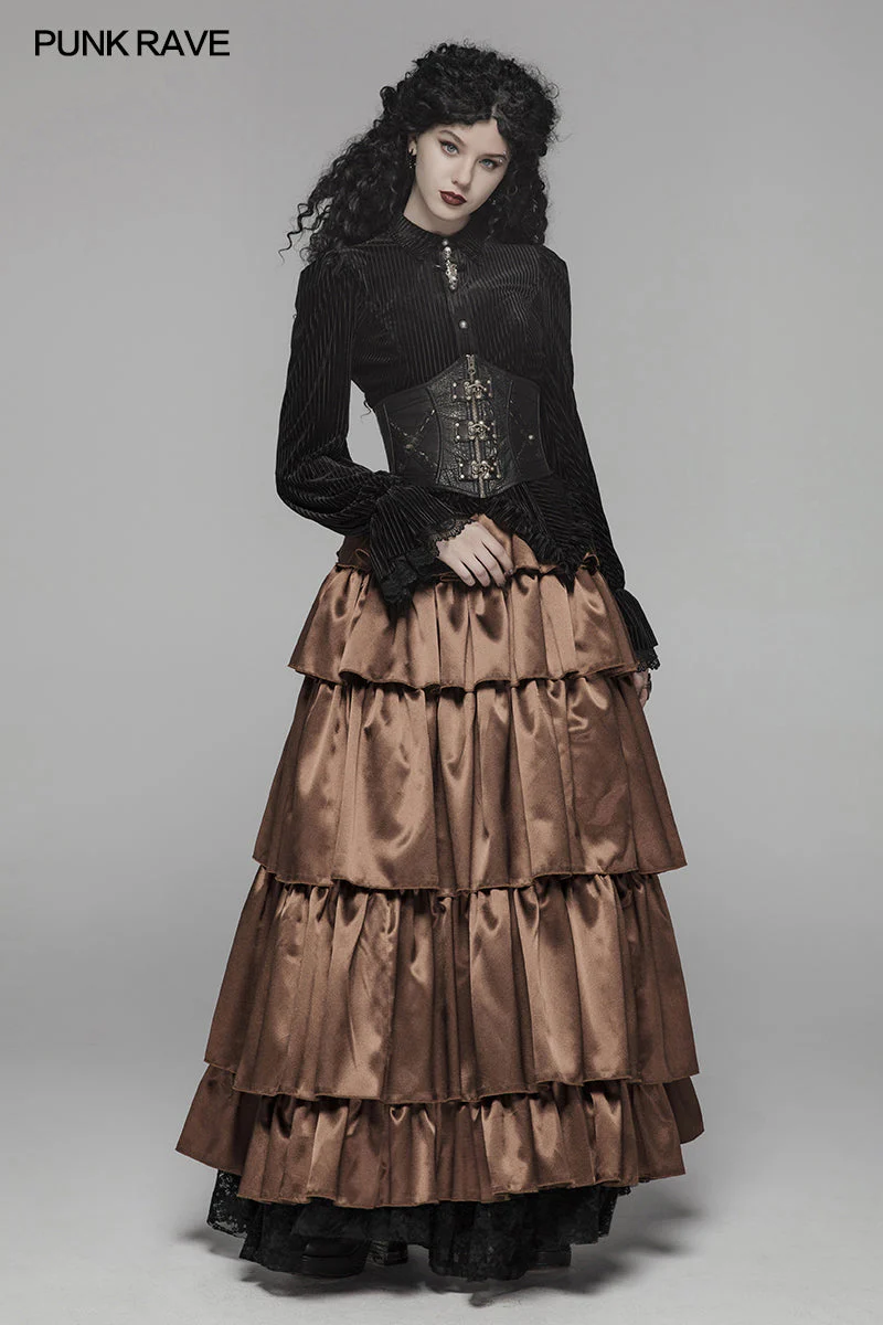 WS-304 Steampunk Accessories PU Leather Lace-up Girdle - Image 6