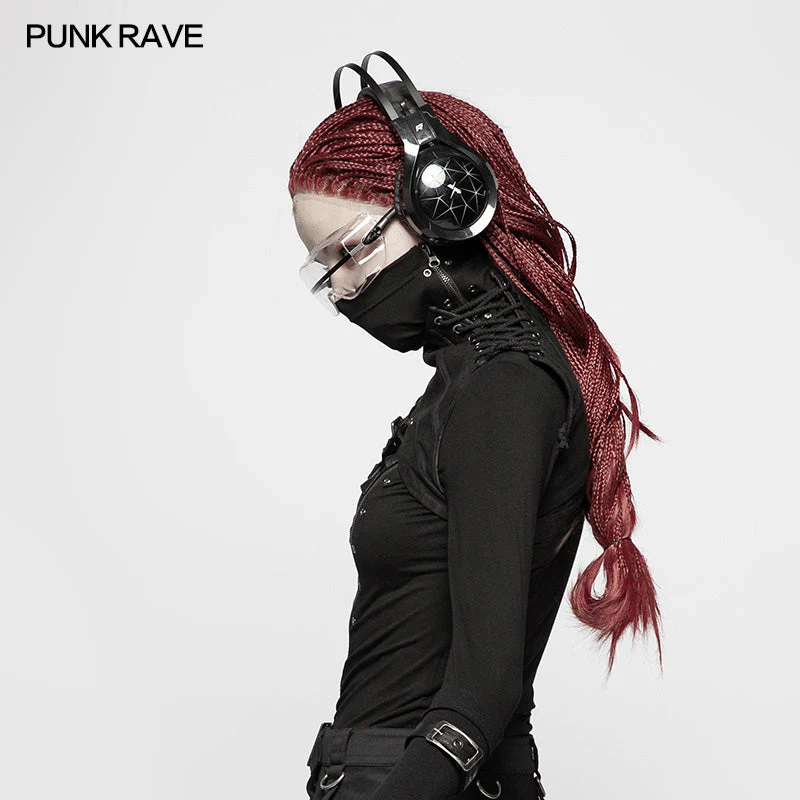 WS-260 Steampunk Embossed Leather Collar And Shoulder Harness Accessories For Women - Image 2