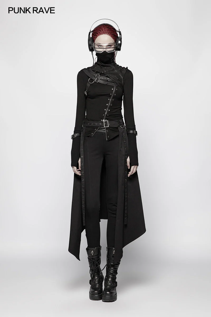 WS-260 Steampunk Embossed Leather Collar And Shoulder Harness Accessories For Women - Image 6