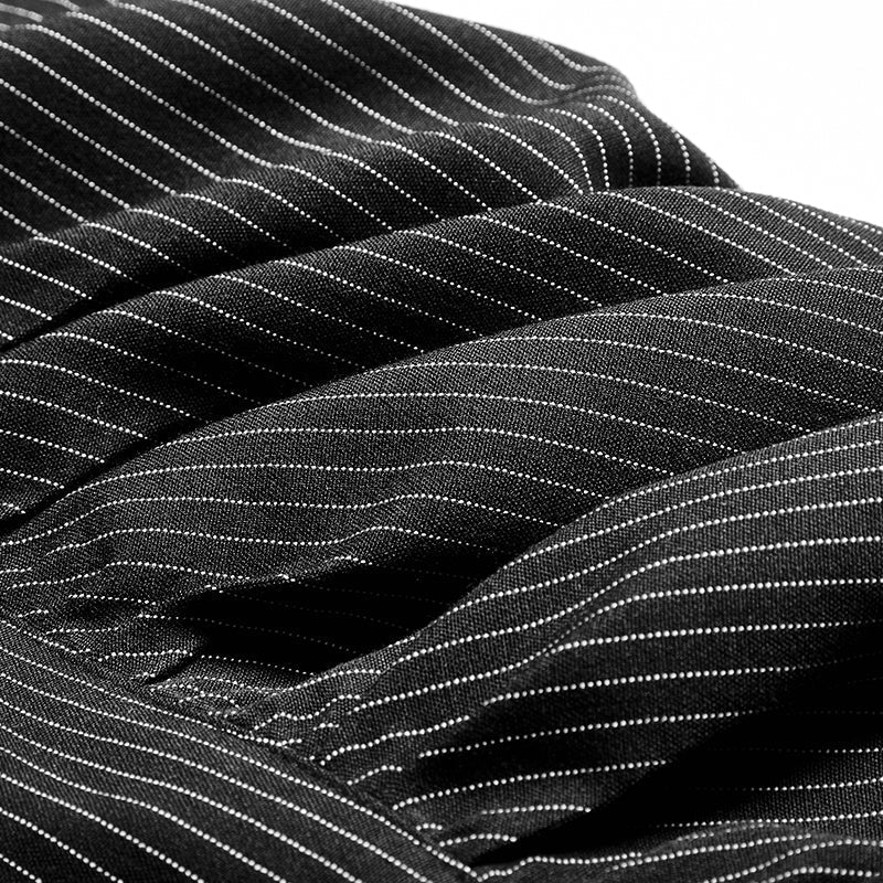 Q-306 Steampunk Graceful Full-skirted Stripes Woven Fishtail Punk Skirt - Image 5